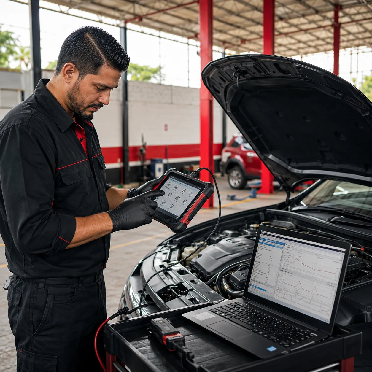 Servicio de diagnóstico computarizado en Red Automotriz